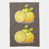 Juicy Orangen lustige Frucht Geschirrtuch (Vertikal)