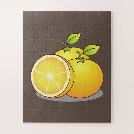 Juicy Orangen lustige Frucht Puzzle (Vertikal)