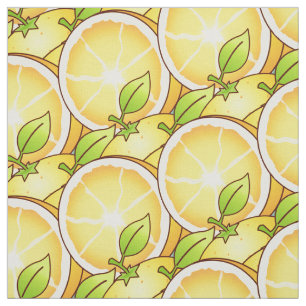 Juicy Orangen lustige Frucht Stoff