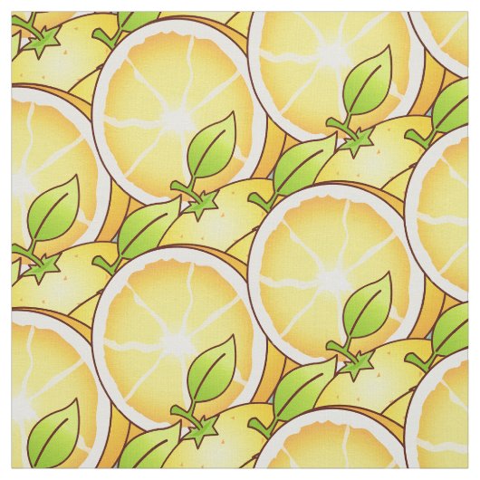 Juicy Orangen lustige Frucht Stoff (Muster)