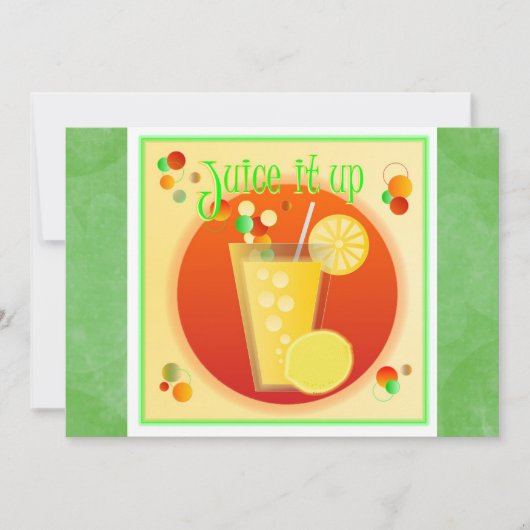 Juicy Party Einladung (Vorderseite)