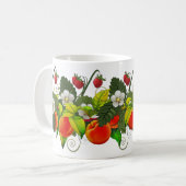 Juicy Peach and Red Strawberry Delight Kaffeetasse (Vorderseite Links)