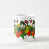 Juicy Peach and Red Strawberry Delight Kaffeetasse (Mittel)