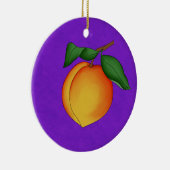Juicy Peach & Lila Background Ornament (Rechts)