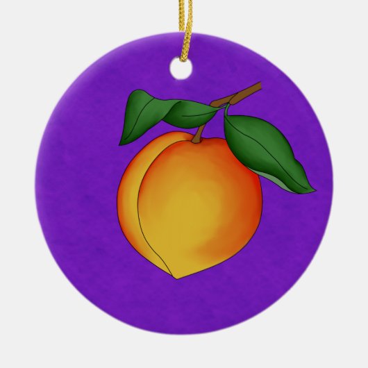 Juicy Peach & Lila Background Ornament (Vorne)