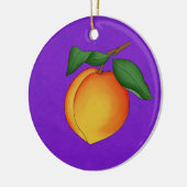 Juicy Peach & Lila Background Ornament (Links)
