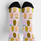 Juicy Pineapple Bubblegum Pattern Socken (Oben)
