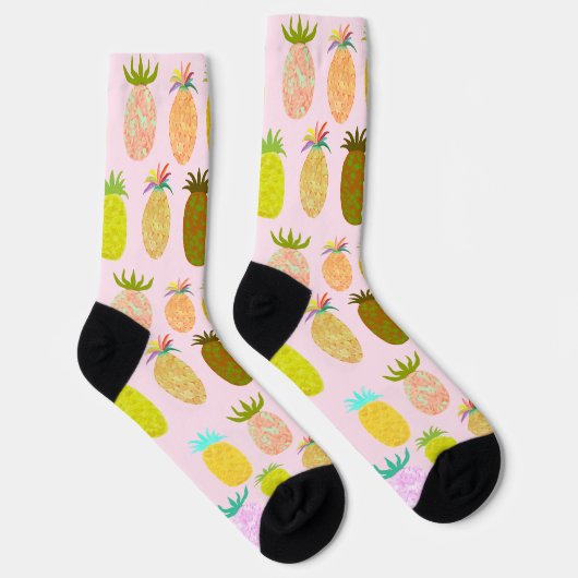 Juicy Pineapple Bubblegum Pattern Socken (Rechts)