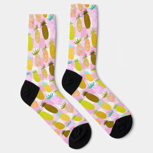 Juicy Pineapple Bubblegum Pattern Socken (Rechts)