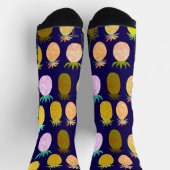 Juicy Pineapple Navy Pattern Socken (Oben)