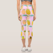 Juicy Pineapple Pattern Capri Leggings (Rückseite)