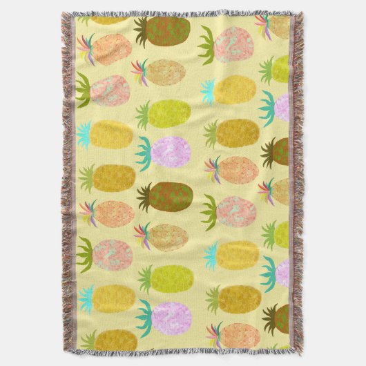 Juicy Pineapple Pattern Decke (Vorderseite Vertikal)