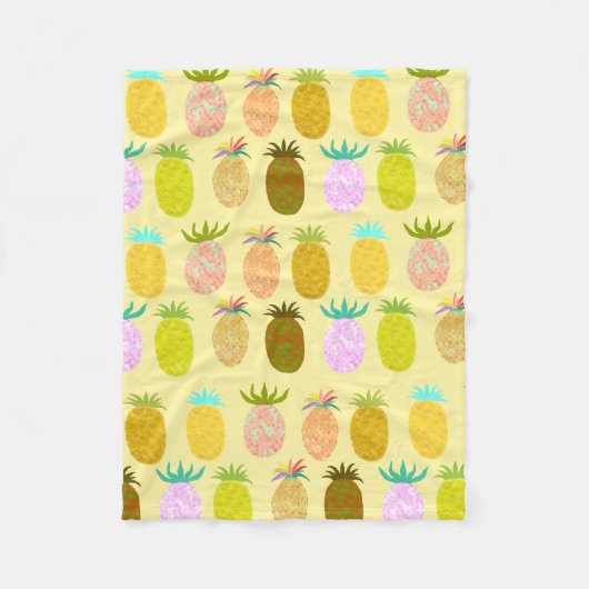 Juicy Pineapple Pattern Fleecedecke (Vorderseite)