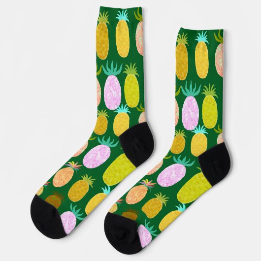 Juicy Pineapple Pattern Socken (Linkes Detail)