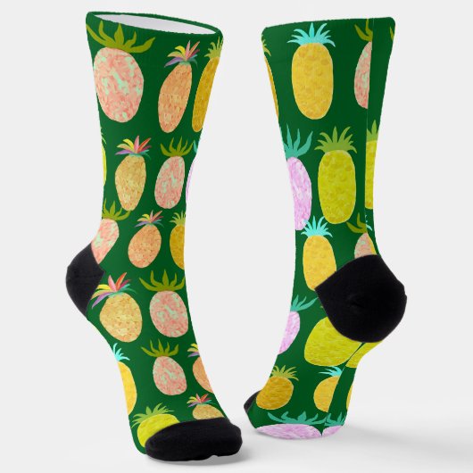 Juicy Pineapple Pattern Socken (Gewinkelt)