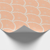 Juicy Pink Grapefruit Pattern Peach Fuzz Geschenkpapier (Ecke)
