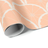 Juicy Pink Grapefruit Pattern Peach Fuzz Geschenkpapier (Rolleneckpunkt)
