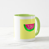 Juicy pink Pop Art Wassermelone Tasse (VorderseiteRechts)
