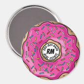 Juicy Pink Sprinkled Benutzerdefinierter Text able Magnet (Vorderseite/Rückseite)