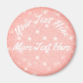 Juicy Pink Tiny Floral Print Pattern Magnet (Vorne)