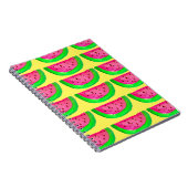 Juicy pink watermelon Fruchtmuster auf Zitrone Notizblock (Rechte Seite)