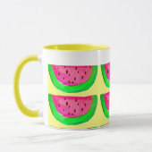 Juicy pink watermelon Fruchtmuster auf Zitrone Tasse (Links)