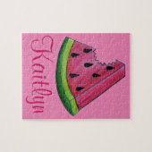 Juicy Pink Watermelon Fruit Melon Slice Child's Puzzle (Horizontal)