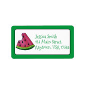 Juicy Pink Watermelon Fruity Slice Adresse Adressaufkleber (Vorne)