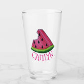 Juicy Pink Watermelon Melon Slice Picnic Food Glas (Vorderseite)