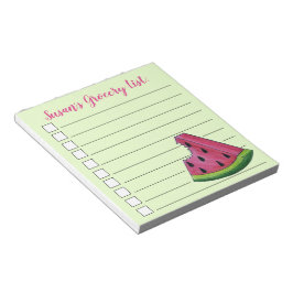 Juicy Pink Watermelon Personalisiertes Lebensmitte Notizblock