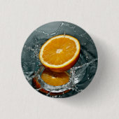 Juicy-positive Orange für Vitamin-Stimmung Button (Vorderseite)