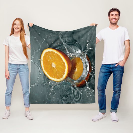 Juicy-positive Orange für Vitamin-Stimmung Fleecedecke (Beispiel)