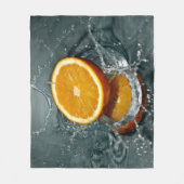 Juicy-positive Orange für Vitamin-Stimmung Fleecedecke (Vorderseite)