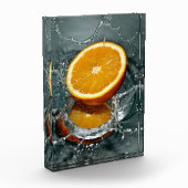 Juicy-positive Orange für Vitamin-Stimmung Fotoblock (Links)