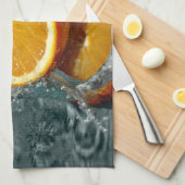 Juicy-positive Orange für Vitamin-Stimmung Geschirrtuch (Viertel Falte)