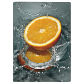 Juicy-positive Orange für Vitamin-Stimmung Klemmbrett (Rückseite)