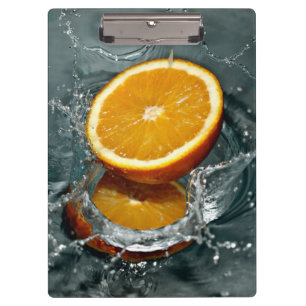 Juicy-positive Orange für Vitamin-Stimmung Klemmbrett