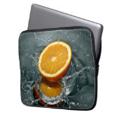 Juicy-positive Orange für Vitamin-Stimmung Laptopschutzhülle (Vorderseite Links)