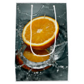 Juicy-positive Orange für Vitamin-Stimmung Mittlere Geschenktüte (Rückseite)