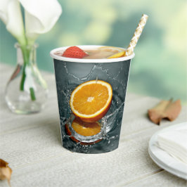 Juicy-positive Orange für Vitamin-Stimmung Pappbecher