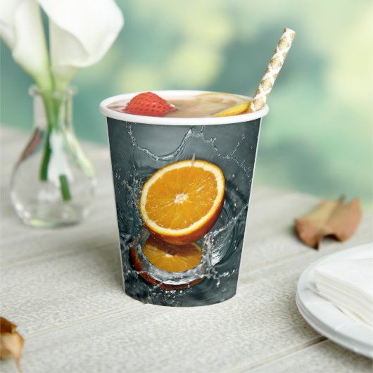 Juicy-positive Orange für Vitamin-Stimmung Pappbecher (In Situ)