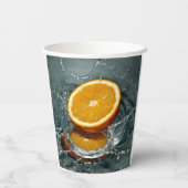 Juicy-positive Orange für Vitamin-Stimmung Pappbecher (Rückseite)
