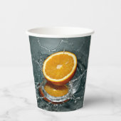 Juicy-positive Orange für Vitamin-Stimmung Pappbecher (Vorderseite)
