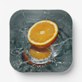 Juicy-positive Orange für Vitamin-Stimmung Pappteller (Vorderseite)