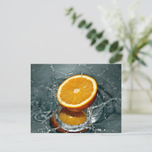 Juicy-positive Orange für Vitamin-Stimmung Postkarte