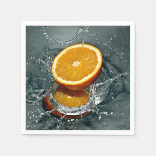 Juicy-positive Orange für Vitamin-Stimmung Serviette (Vorderseite)