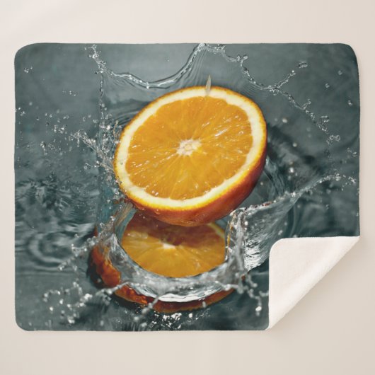 Juicy-positive Orange für Vitamin-Stimmung Sherpadecke (Vorderseite (Horizontal))