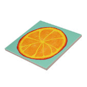 Juicy Realistic Orange Slice Fliese (Seite)