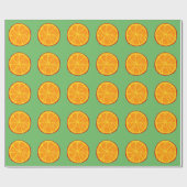 Juicy Realistic Orange Slices Geschenkpapier (Flach)