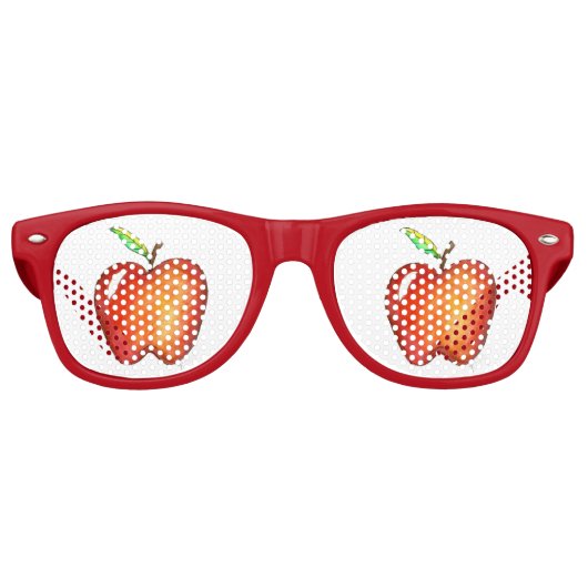 Juicy Red Delicious Apple Fruit Teacher Partybrille (Vorderseite)